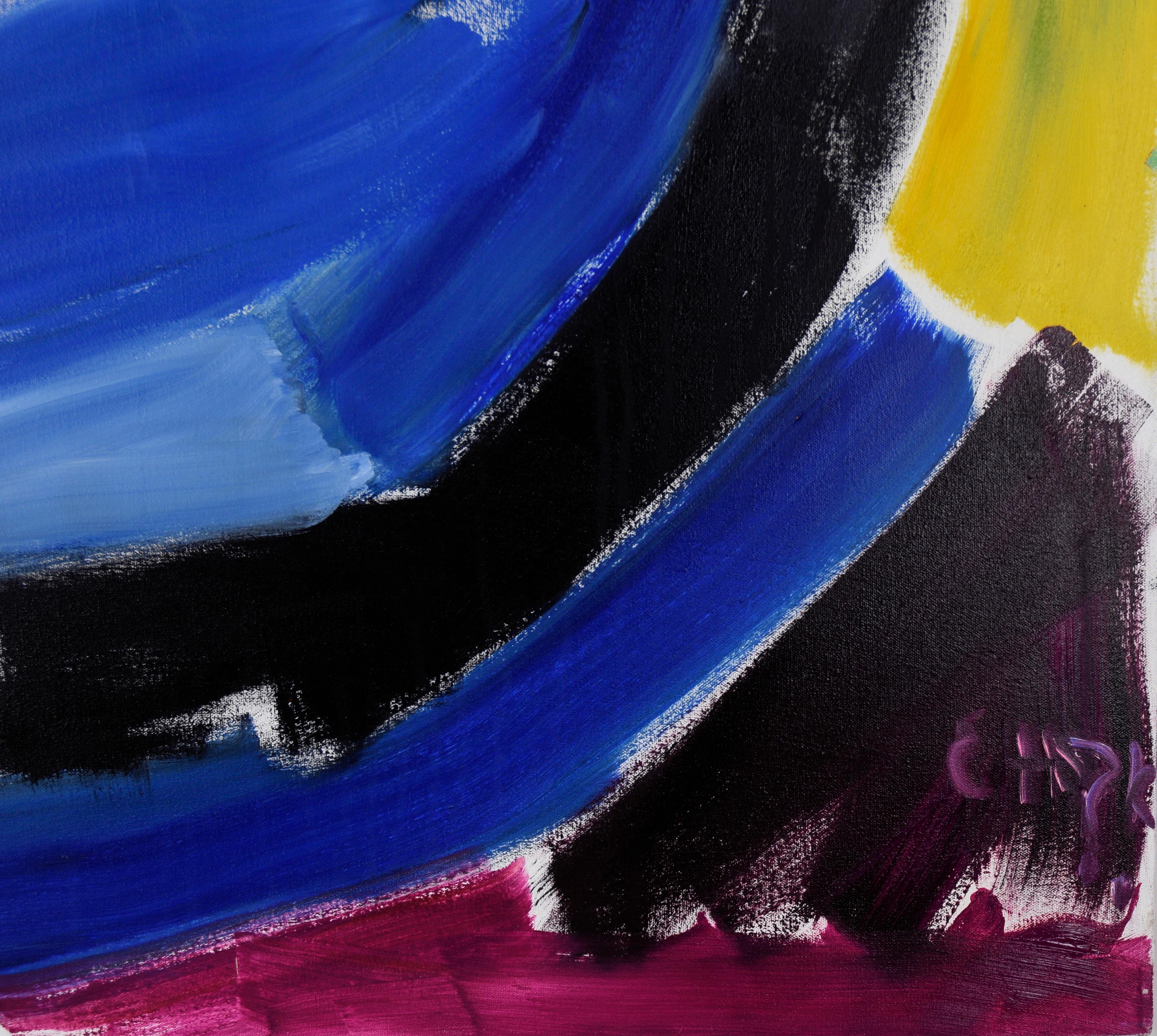 Large-Scale Multicolored Color Block Abstraction in Acrylic on Canvas For Sale 1