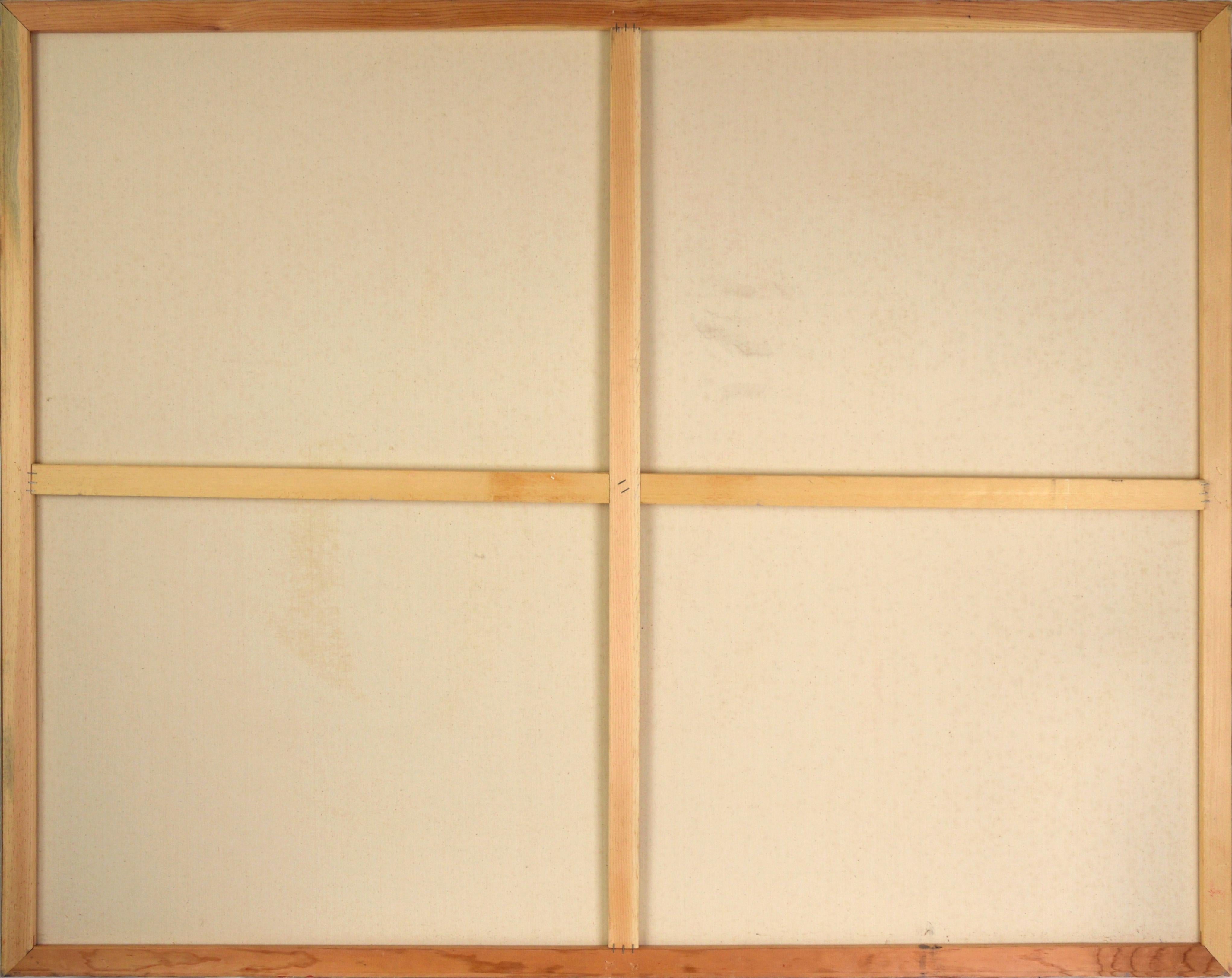 Neon Shapes - Large-Scale Abstract Composition in Acrylic on Canvas For Sale 1