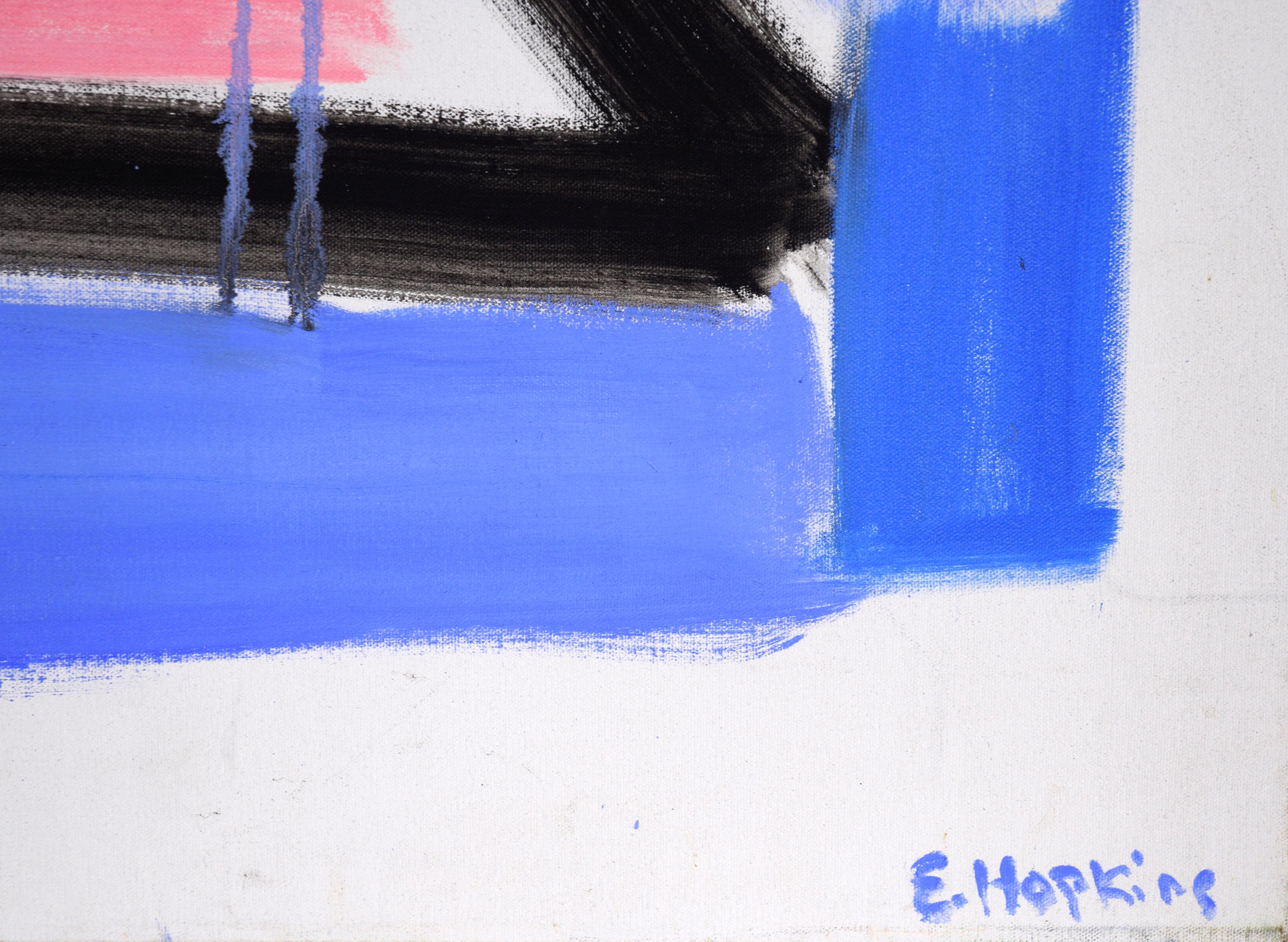 Red 7 and Pink Z - Large-Scale Abstract Composition in Acrylic on Canvas For Sale 2