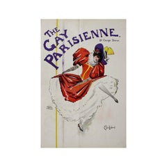 Circa 1895 poster by Ellis Hyland : The Gay Parisienne comedy by George Dance
