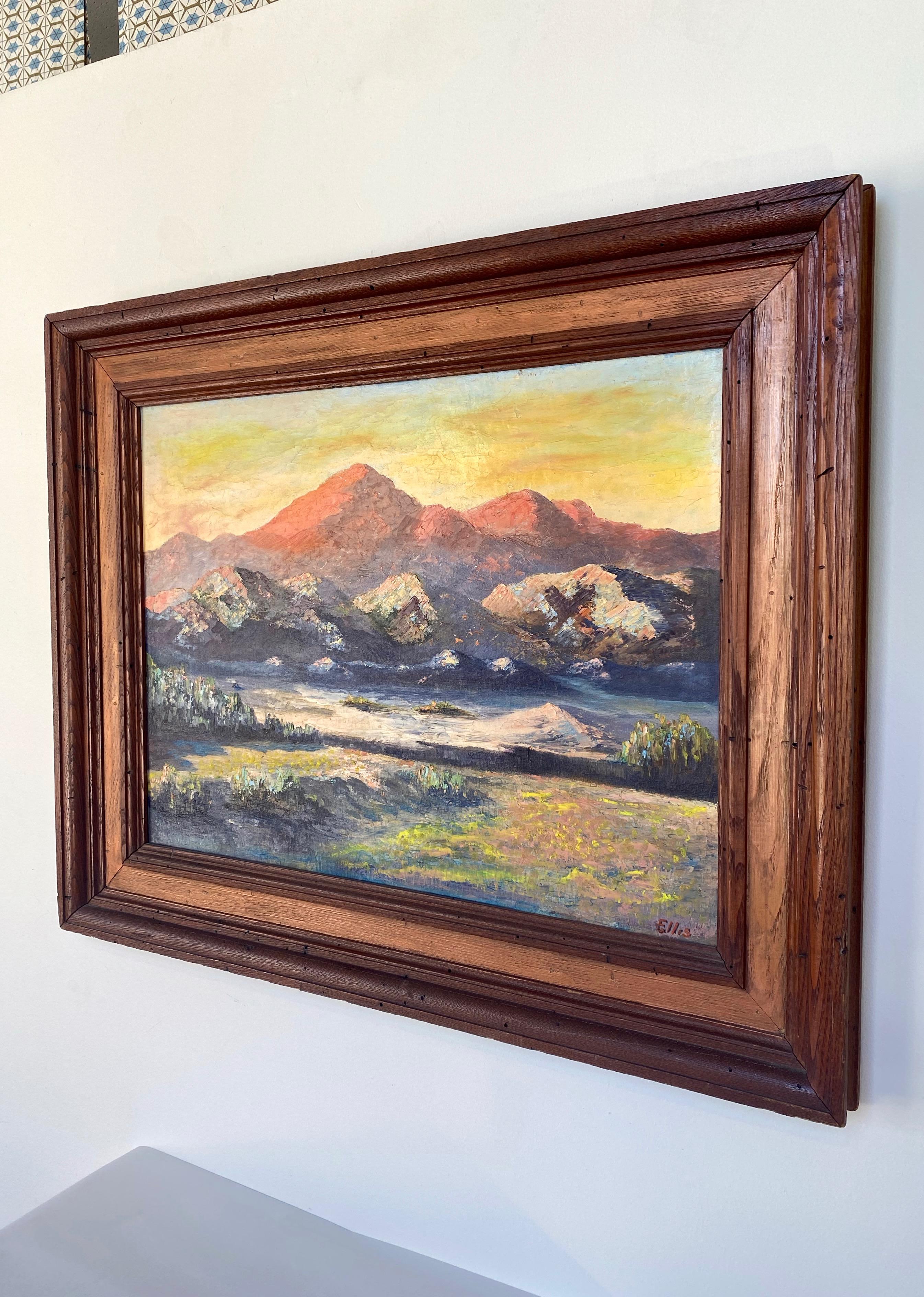 Mid-Century Modern Ellis, Impressionist Landscape Painting of the American West, 1950s