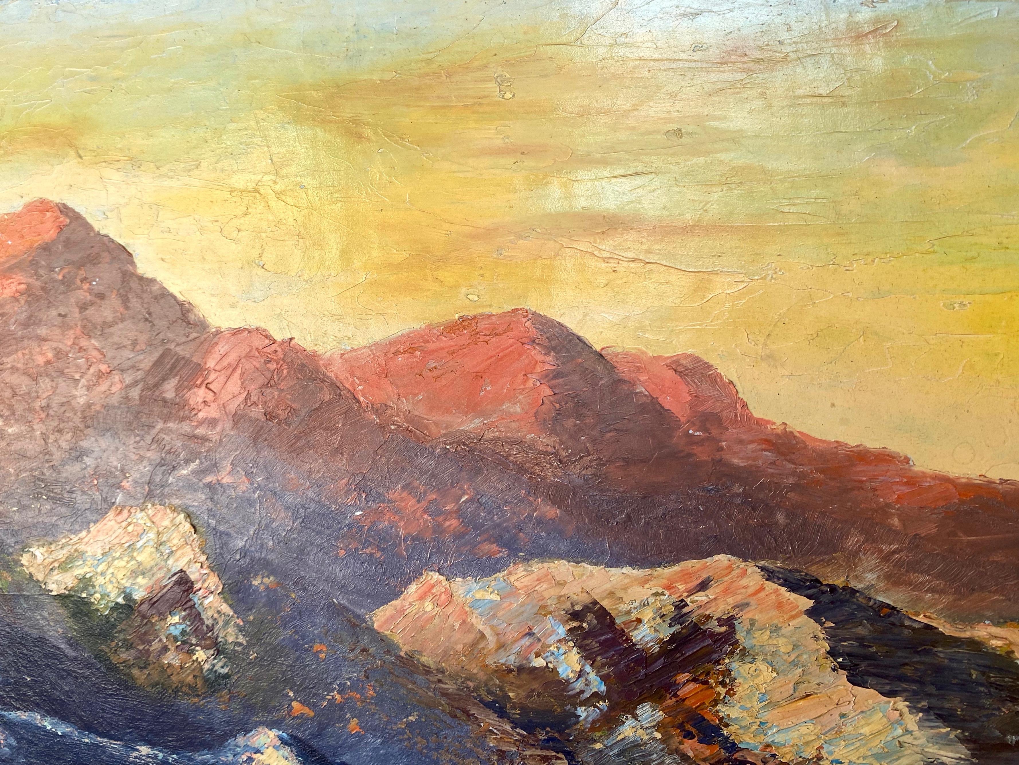 Canvas Ellis, Impressionist Landscape Painting of the American West, 1950s