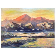 Retro Ellis, Impressionist Landscape Painting of the American West, 1950s