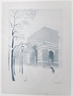 Arc de Triomphe in Snow (Napoleon's Triumphal Arch)