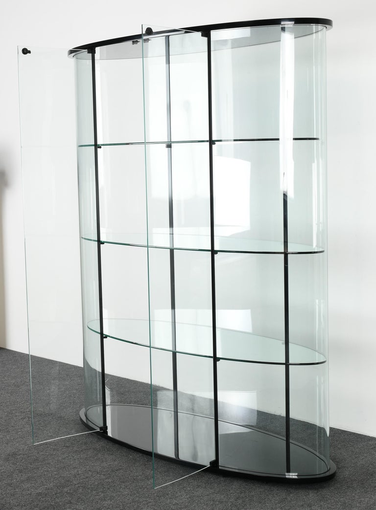 Ellisse Vitrine Oval Display Case by Pace, 1980s at 1stDibs