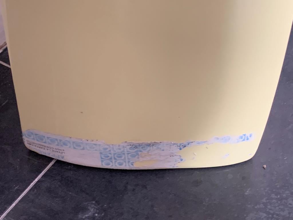 Gelber Waschbecken von Gio Ponti für Ideal Standard, Ellisse, 1970er-Jahre im Zustand „Hervorragend“ im Angebot in Montelabbate, PU