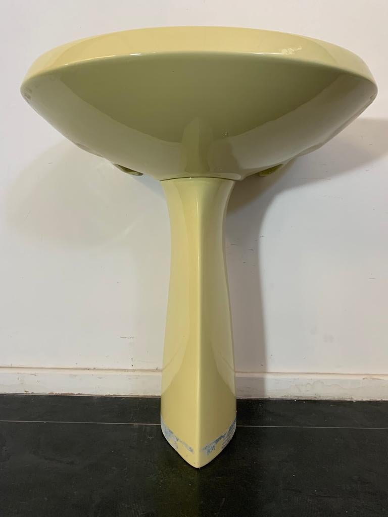 Mid-20th Century Ellisse Yellow Washbasin by Gio Ponti for Ideal Standard, 1970s