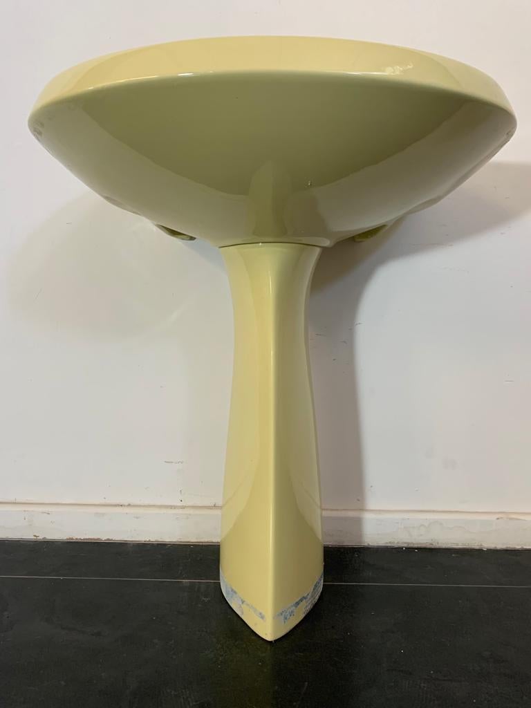 Gelber Waschbecken von Gio Ponti für Ideal Standard, Ellisse, 1970er-Jahre im Angebot 2