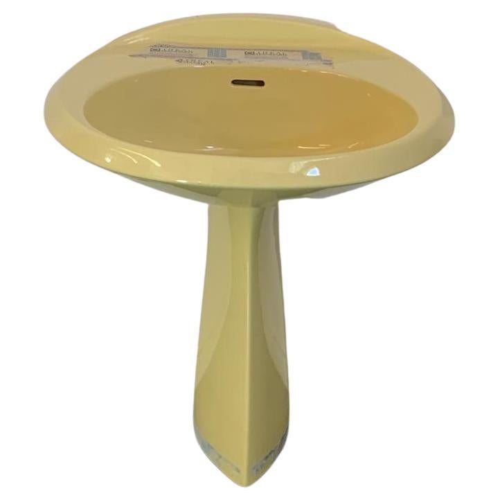 Ellisse Yellow Washbasin by Gio Ponti for Ideal Standard, 1970s