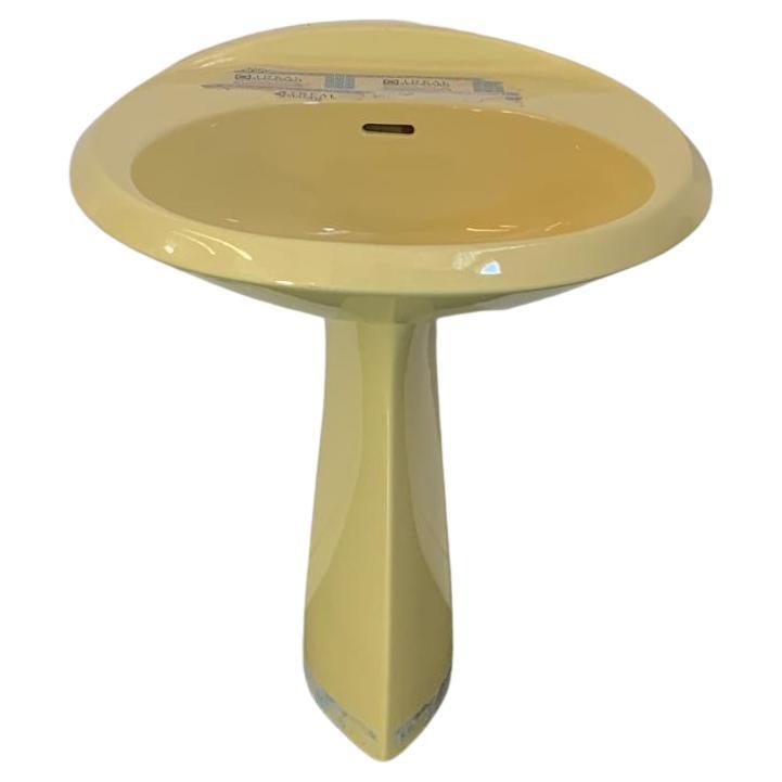 Gelber Waschbecken von Gio Ponti für Ideal Standard, Ellisse, 1970er-Jahre