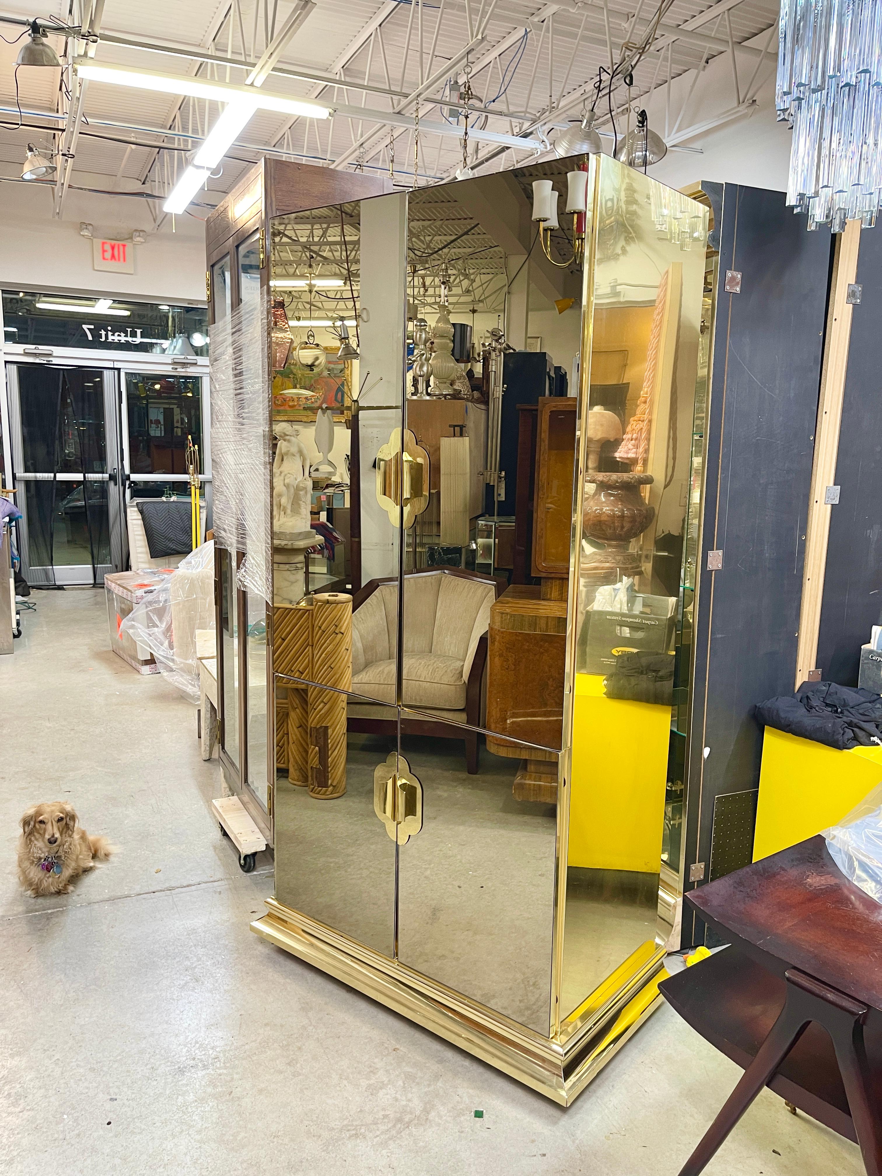 bronze mirror cabinet
