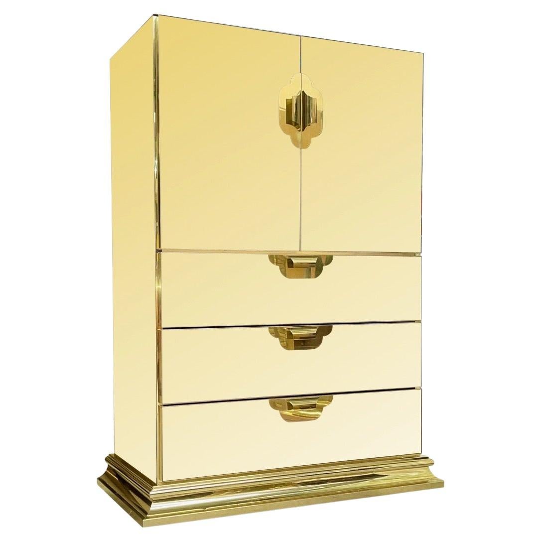 Ello Brass & Bronzed Mirror Tall Boy (x 2)