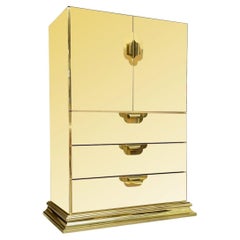 Ello Brass & Bronzed Mirror Tall Boy (x 2)