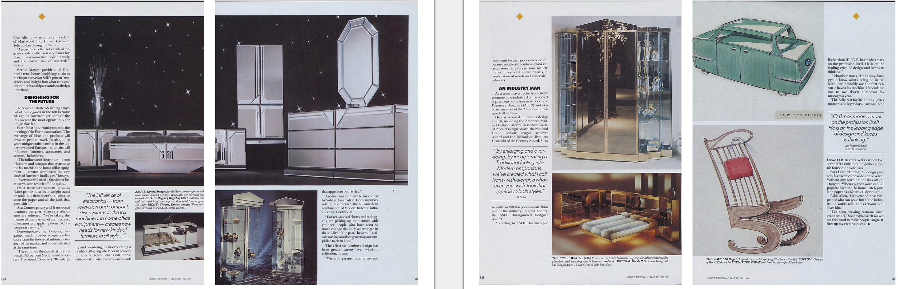 Ello Credenza in Gunmetal Stainless & Smoked Mirror mit Paar Wandspiegeln im Angebot 12
