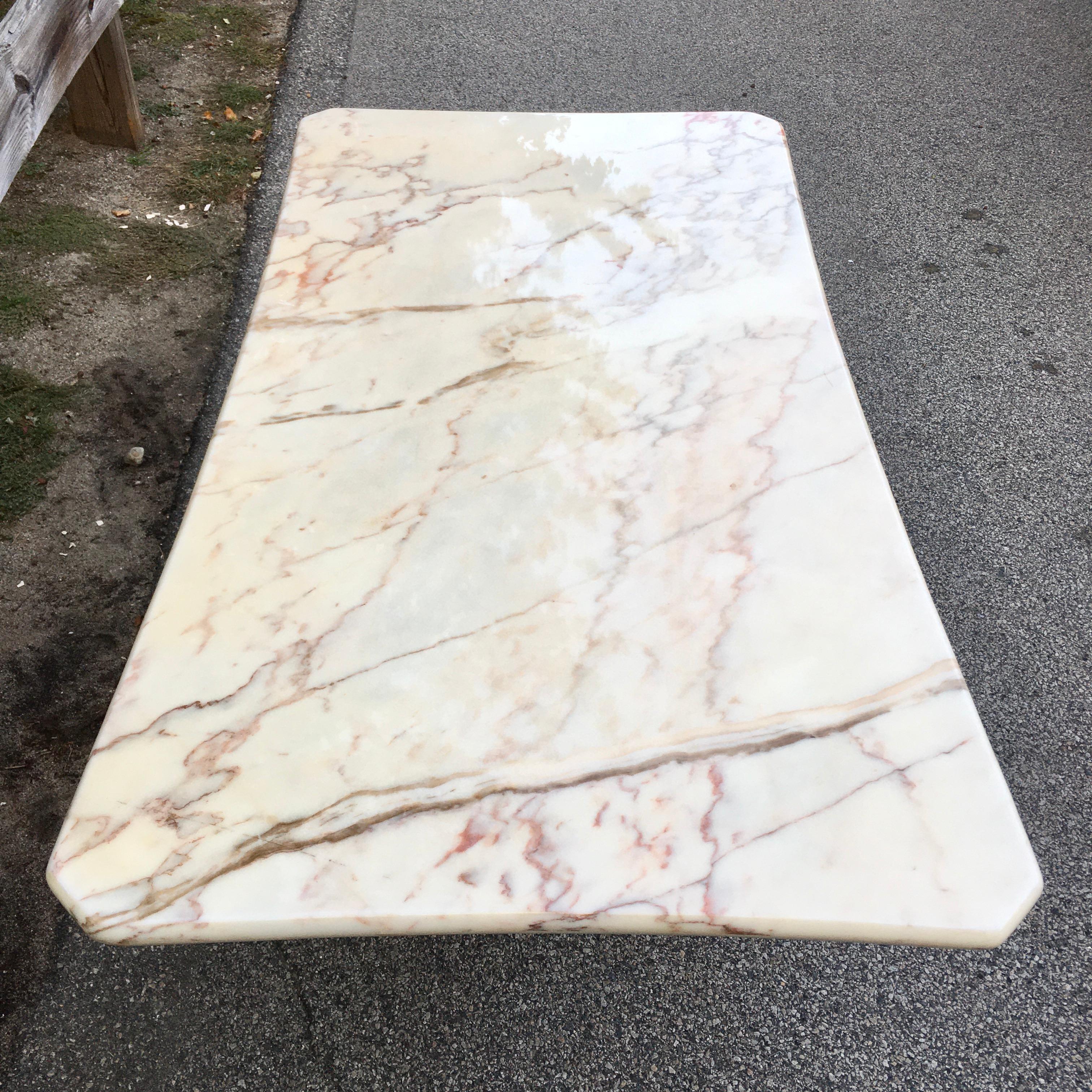 Ello Marble Dining Table by O. B. Solie In Good Condition In Hanover, MA