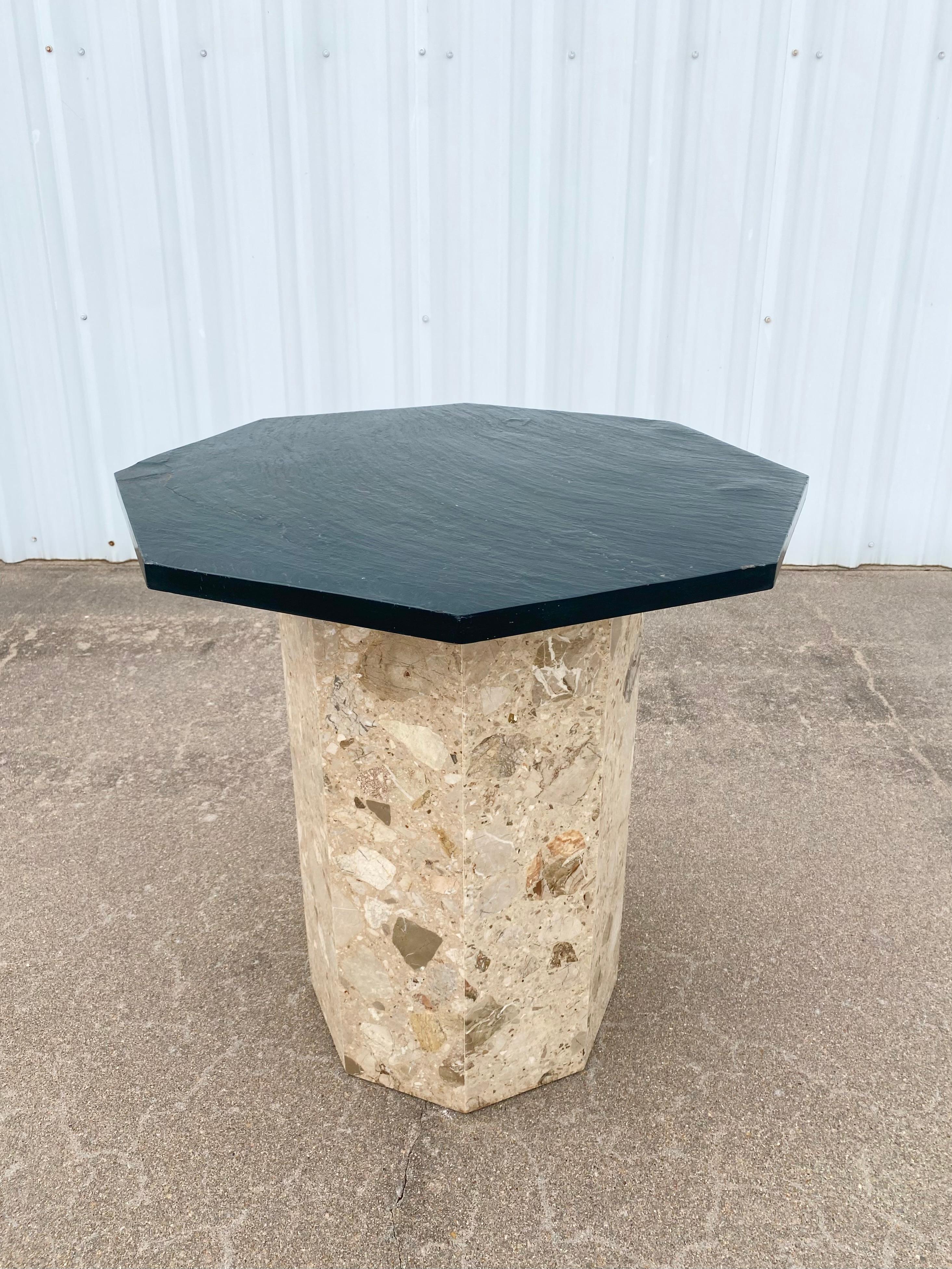 Ello Marble + Slate Octagonal Game Table For Sale 3