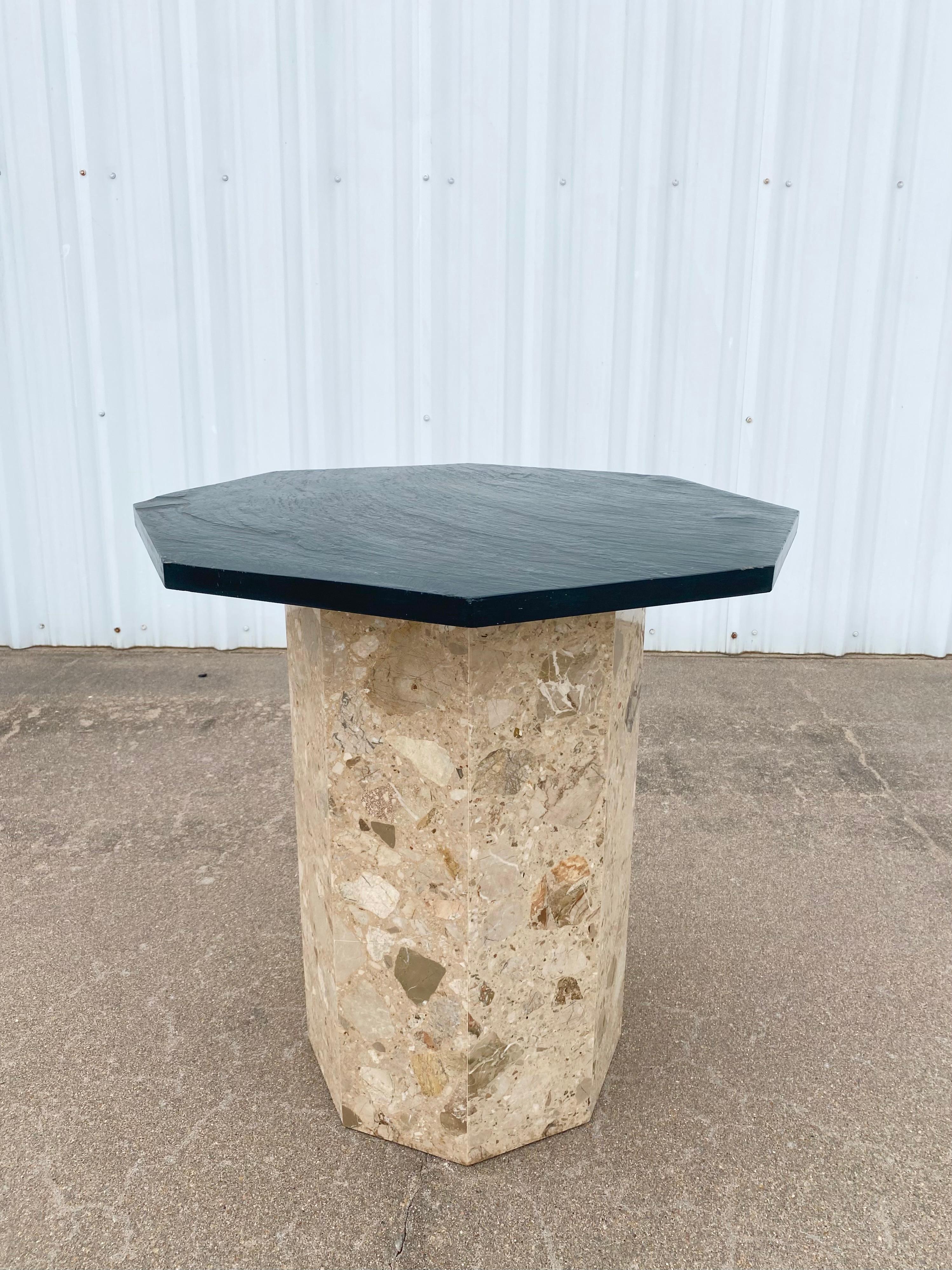 Ello Marble + Slate Octagonal Game Table For Sale 4