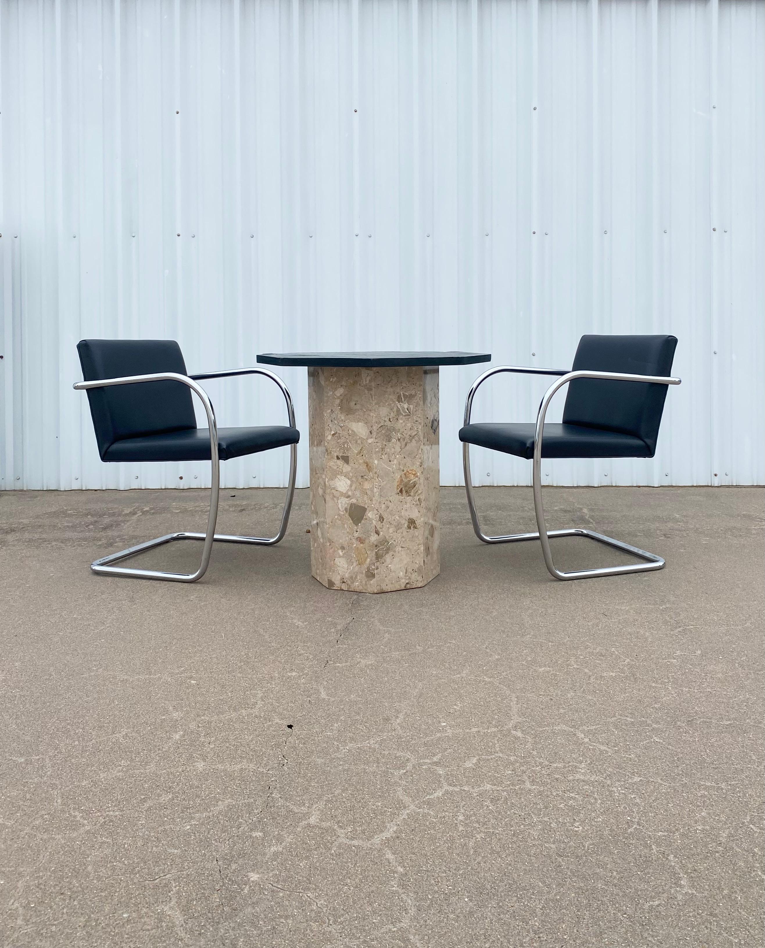 Ello Marble + Slate Octagonal Game Table For Sale 7