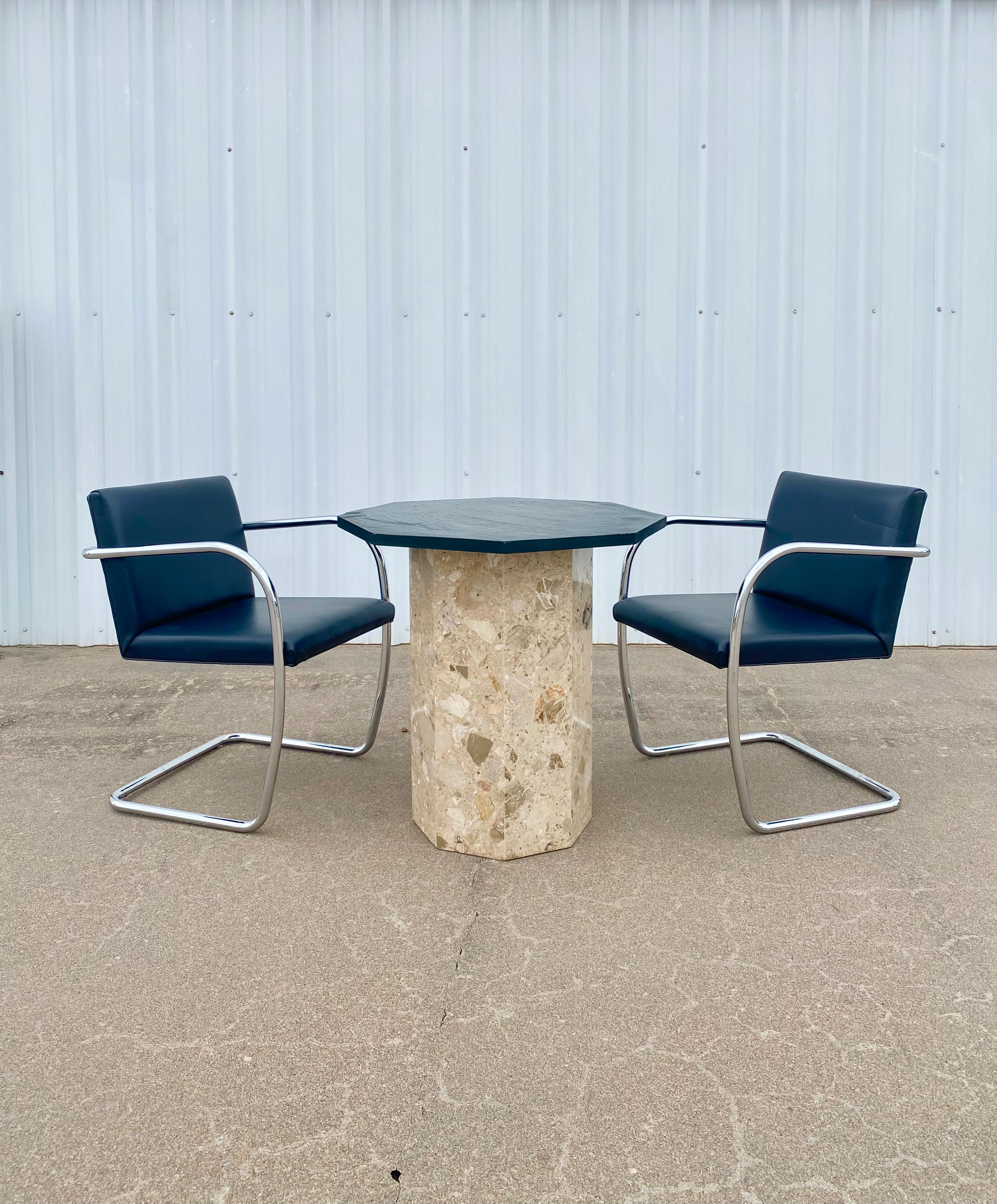 Ello Marble + Slate Octagonal Game Table For Sale 8