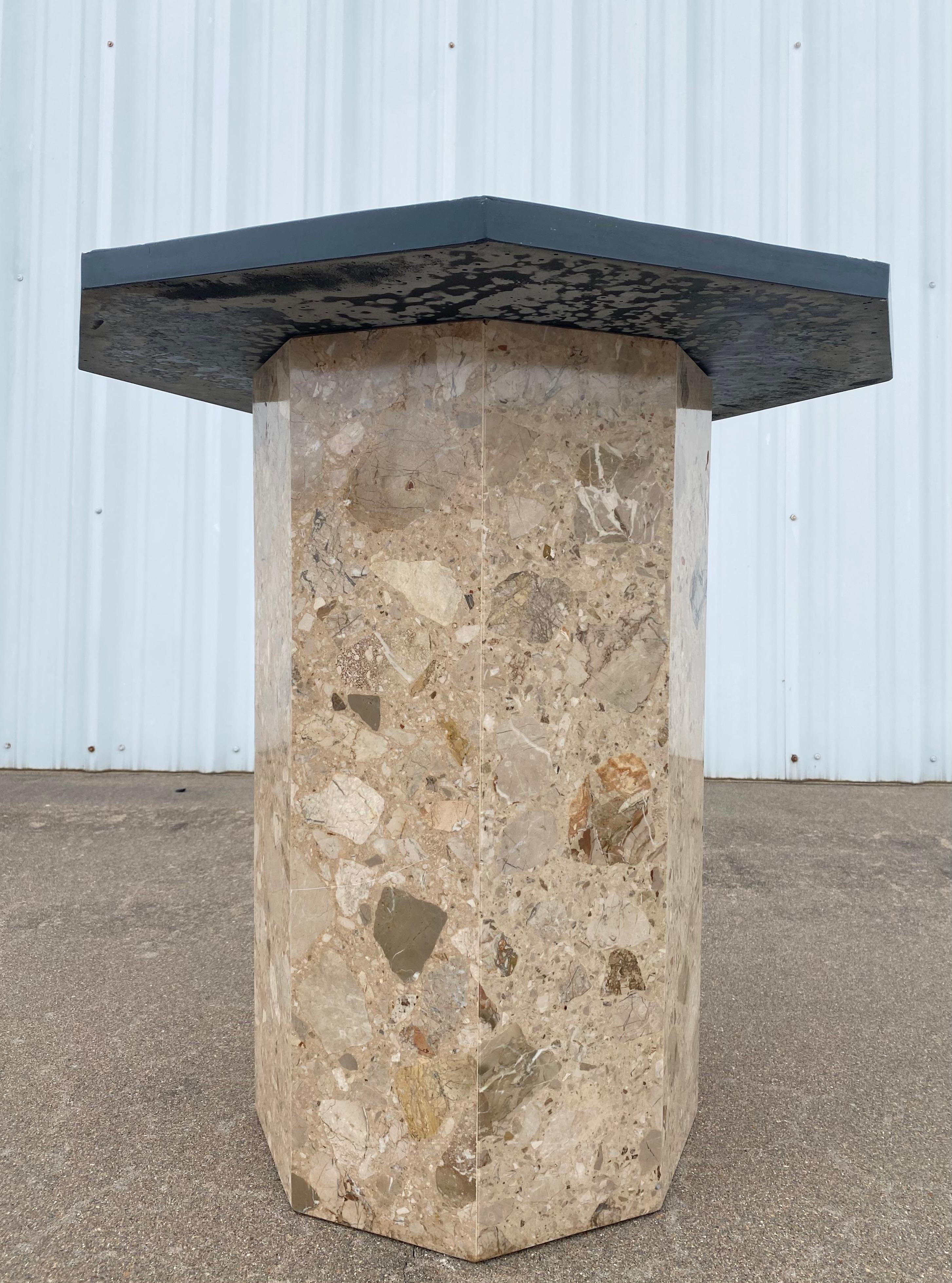Ello Marble + Slate Octagonal Game Table For Sale 2