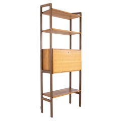 Ello Mid Century Free Standing Walnut Bar Desk Wall Unit Shelving (étagère)