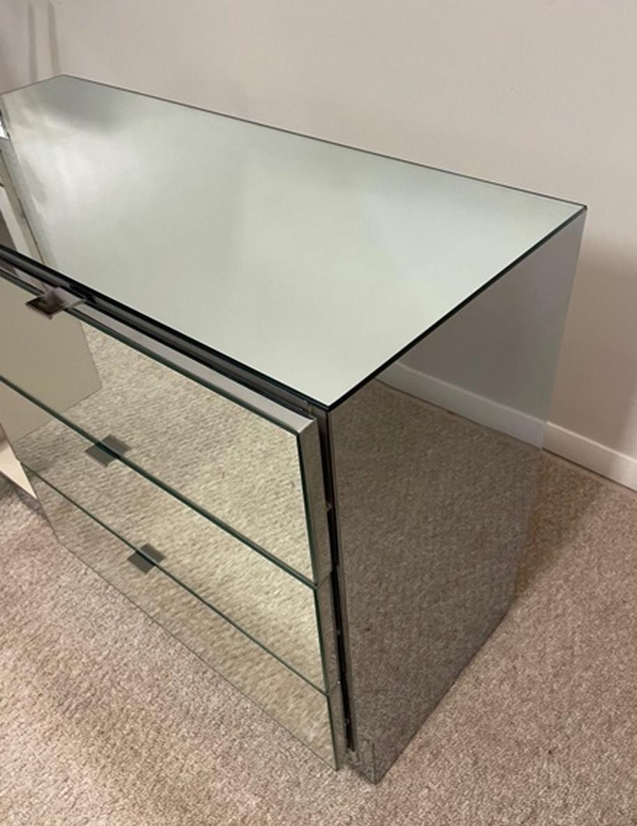 Ello Mirrored Bachelor Chest  In Good Condition For Sale In Toledo, OH