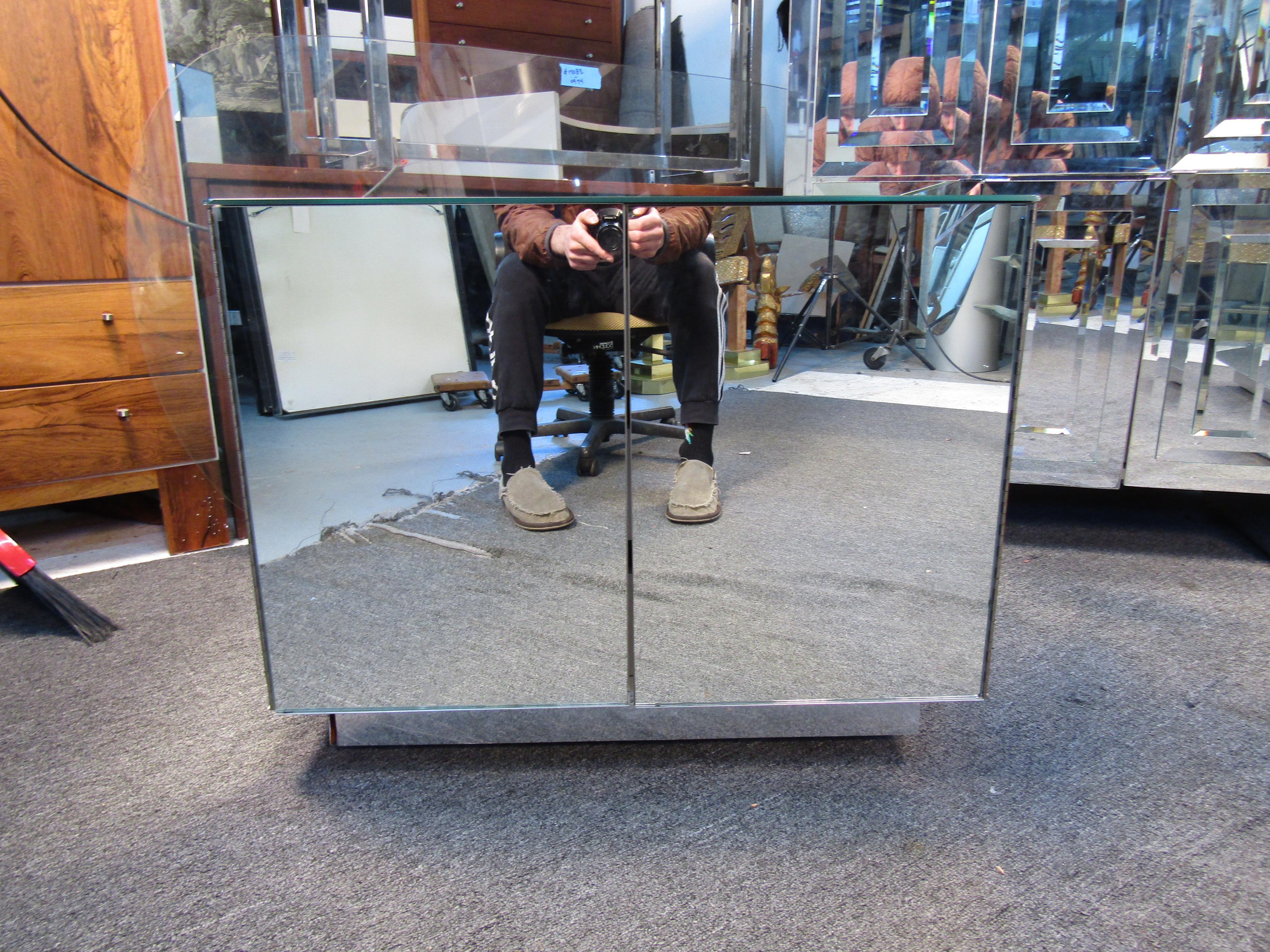 Ello Mirrored Glass Bedroom Set For Sale 5