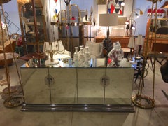 Ello Mirrored Sideboard with Chrome Base and Hardware by O. B. Solie