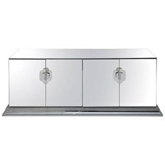 Ello Mirrored Sideboard with Chrome Base and Hardware by O. B. Solie