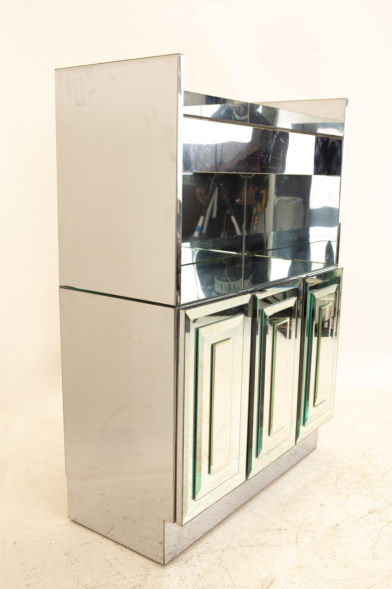 mirrored bar cabinets