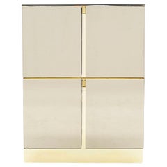 Ello Stacked Storage Cabinets / Dresser / Chest of Drawers, Bronze Mirror, Brass