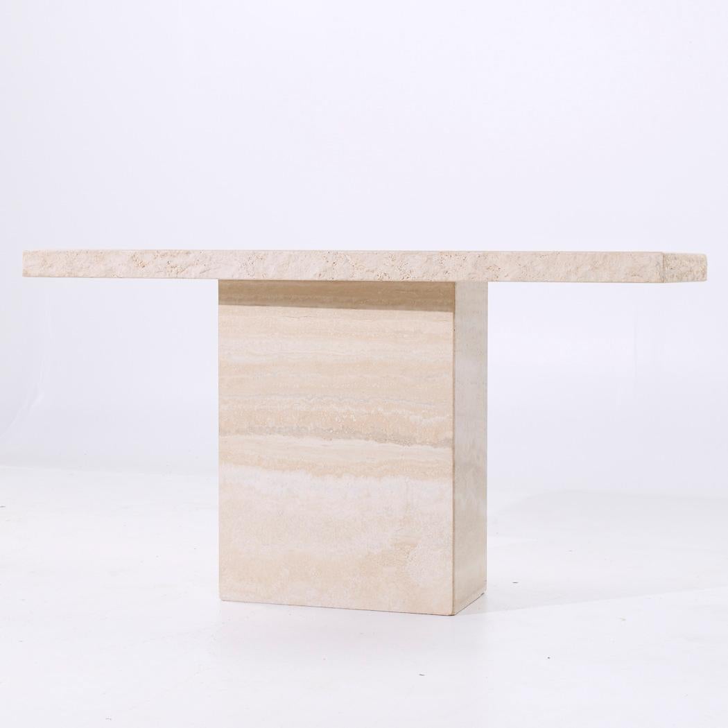 Mid-Century Modern Ello Style Mid Century Travertine Console Table For Sale