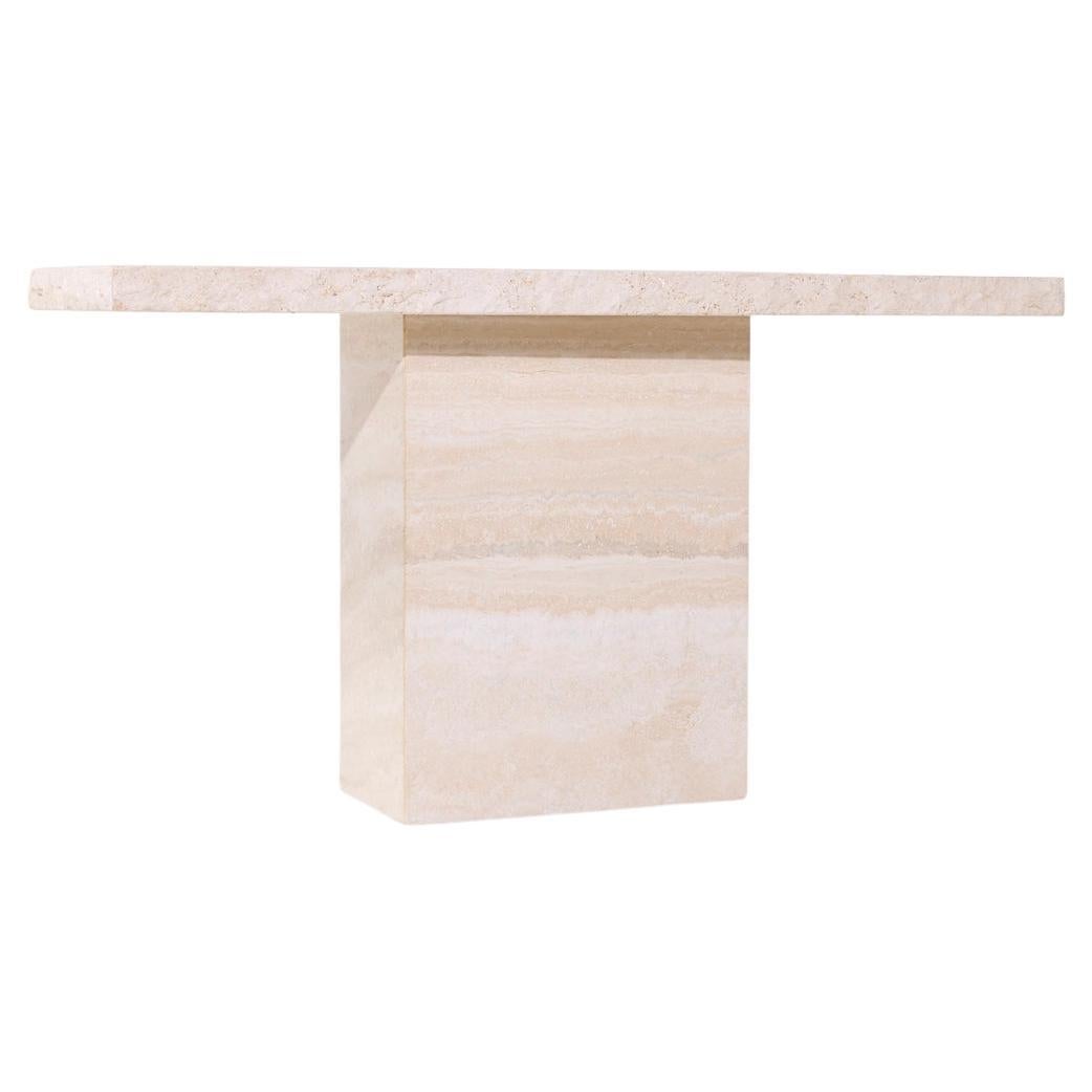 Ello Style Mid Century Travertine Console Table