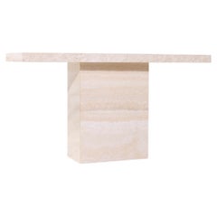 Ello Style Mid Century Travertin Konsolentisch