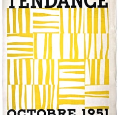 Ellsworth Kelly 1951 Galerie Maeght ImportanteRaro Poster Serigrafico "Tendance"