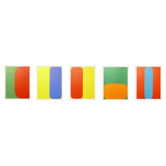 Vintage Ellsworth Kelly Colorful Abstract Lithographs 