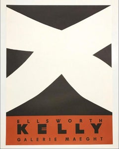 Ellsworth Kelly Noir et Rouge Original Vintage Poster