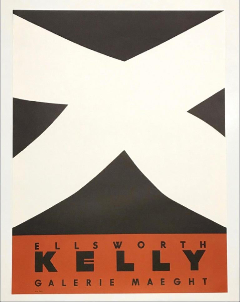 Ellsworth Kelly Noir et Rouge Original Vintage Poster In Excellent Condition In Melbourne, Victoria