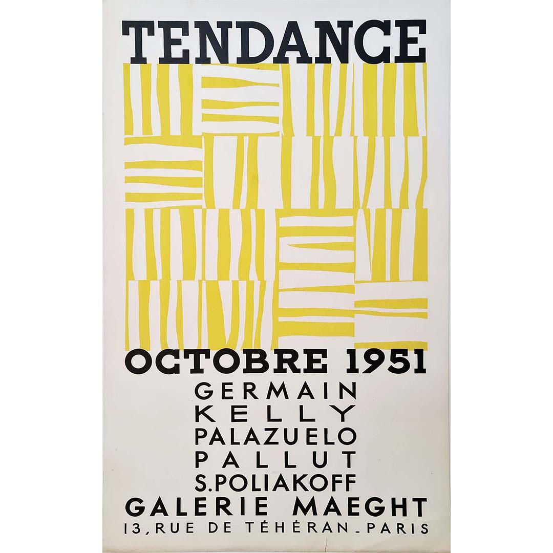 1951 Originalplakat „Tendance : Germain – Kelly – Palazuelo – Pallut – Poliakoff“ – Print von Ellsworth Kelly