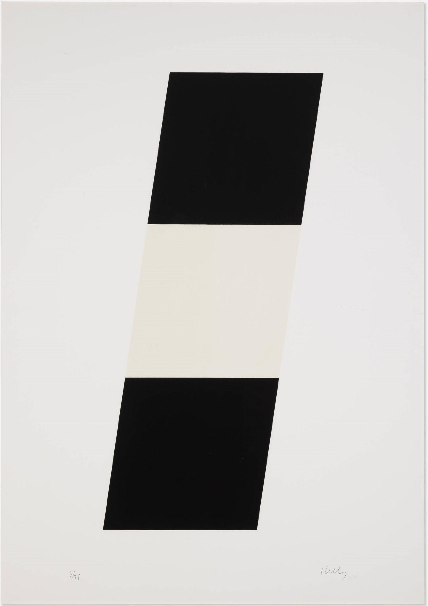 Ellsworth Kelly Abstract Print - Black/White/Black
