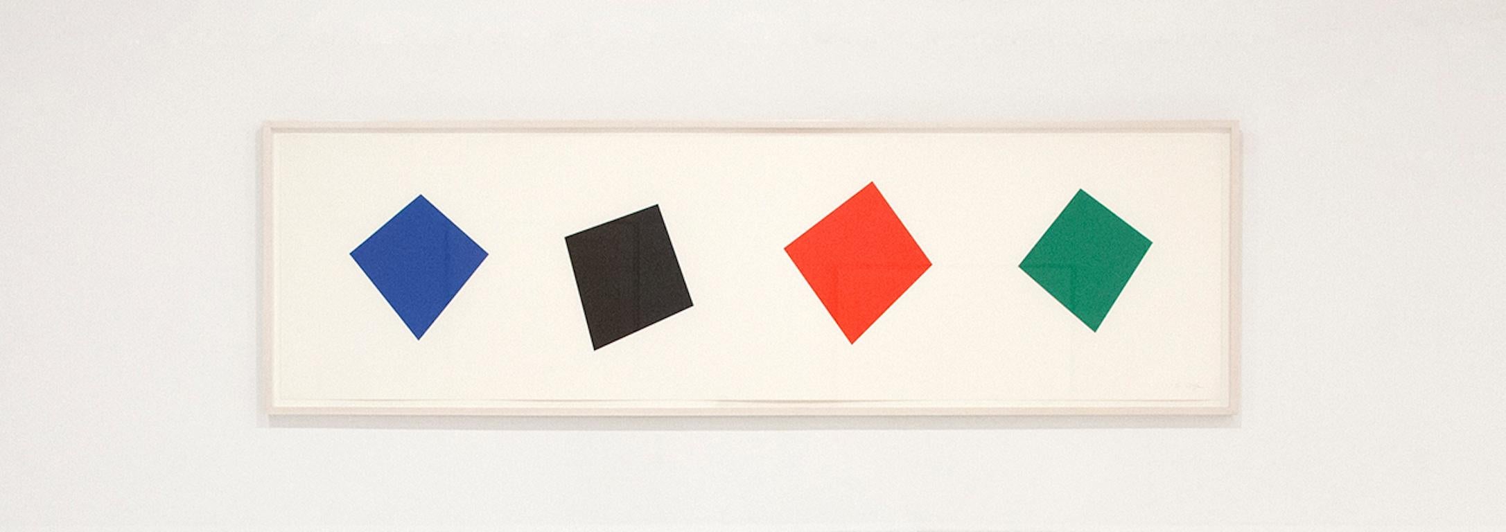 Blau/Schwarz / Rot/Grün  – Print von Ellsworth Kelly