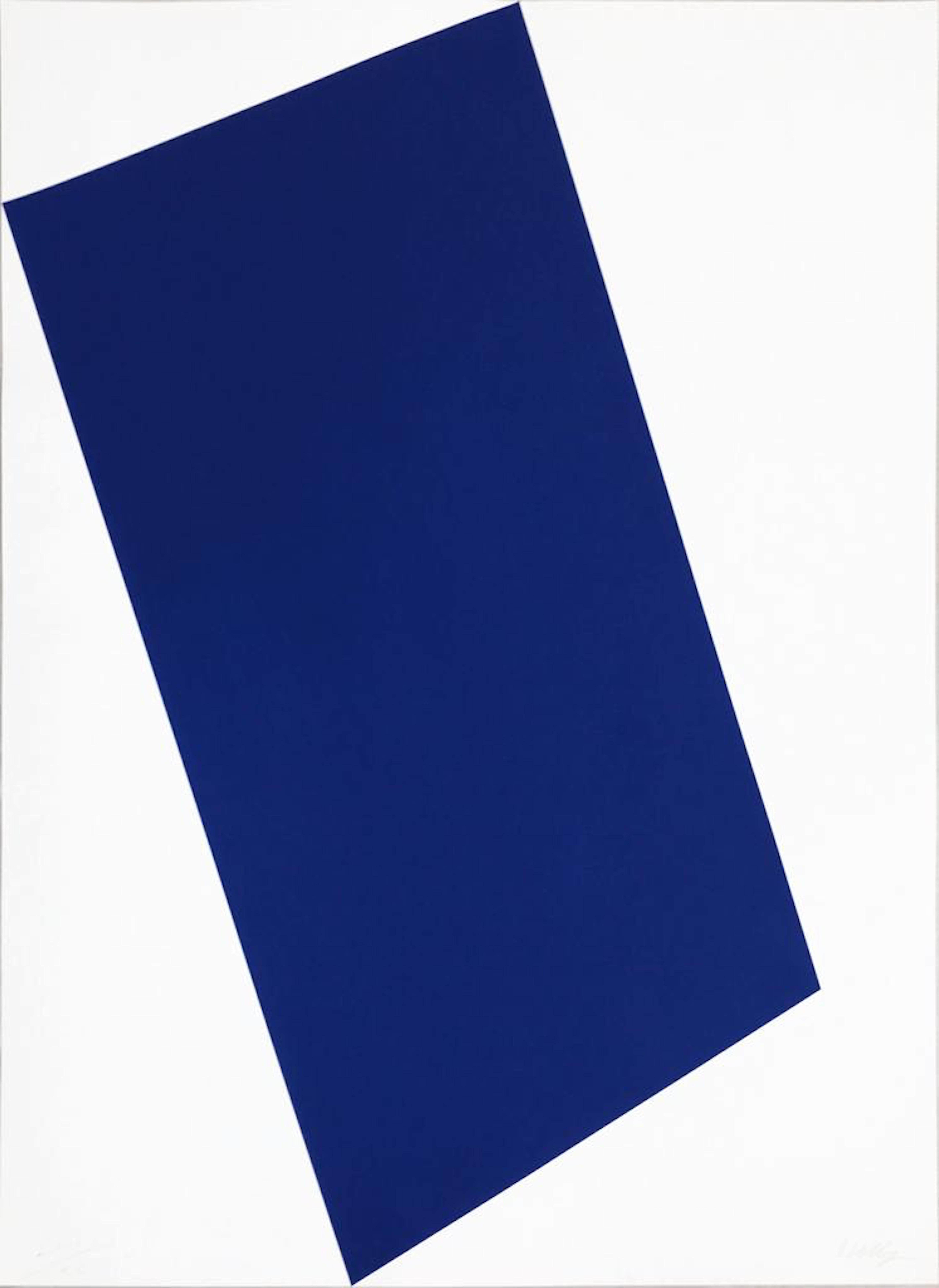 Blue (for Leo) from the portfolio of Leo Castelli's 90th Birthday; 1997 - Print by Ellsworth Kelly