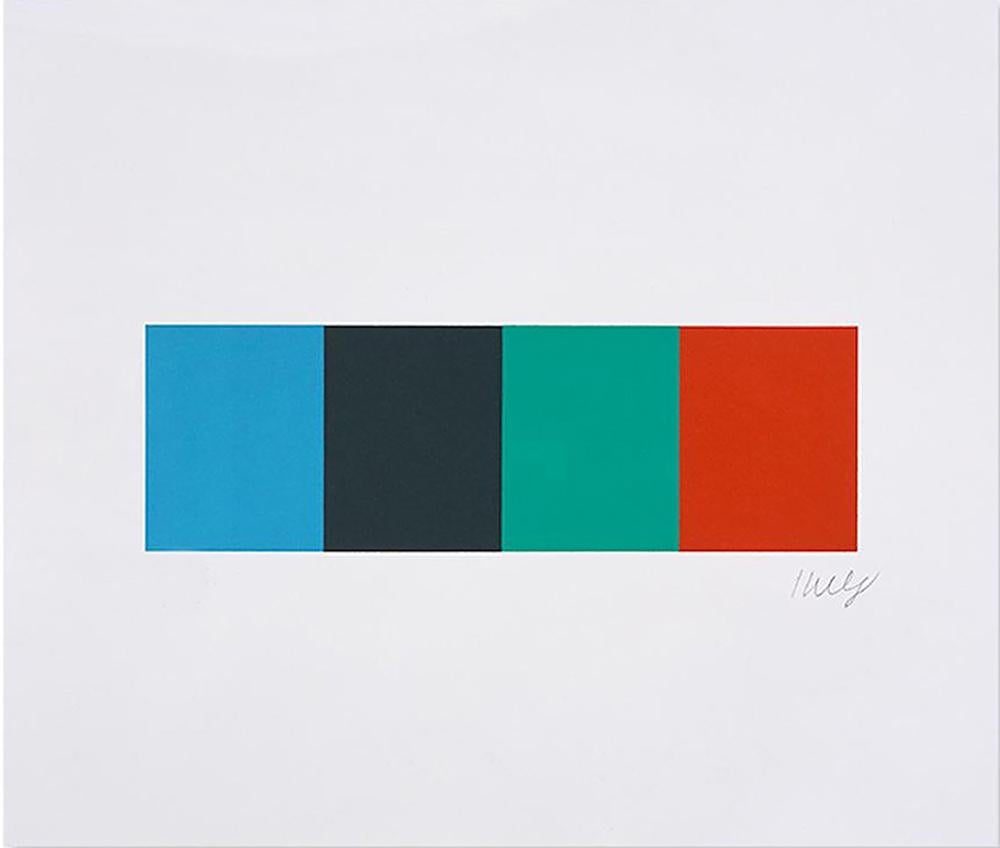 Ellsworth Kelly Abstract Print - Blue Gray Green Red
