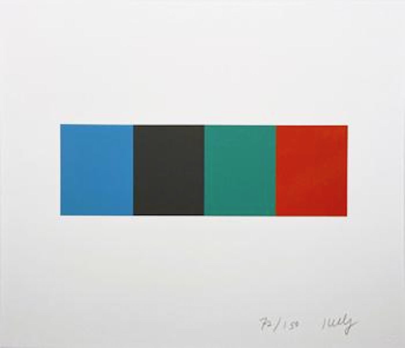 "Blue Gray Green Red" from the Artist for Obama Portfolio; 2008; Lithograph - Print by Ellsworth Kelly