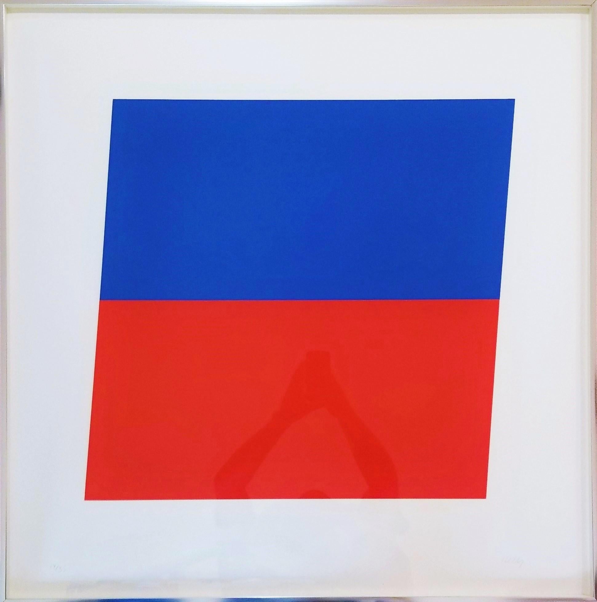 Blue/Red-Orange /// Ellsworth Kelly Contemporary Abstract Geometric Minimalism