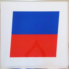 Blu/Rosso-Arancione /// Contemporaneo Astratto Geometrico Minimalismo Ellsworth Kelly