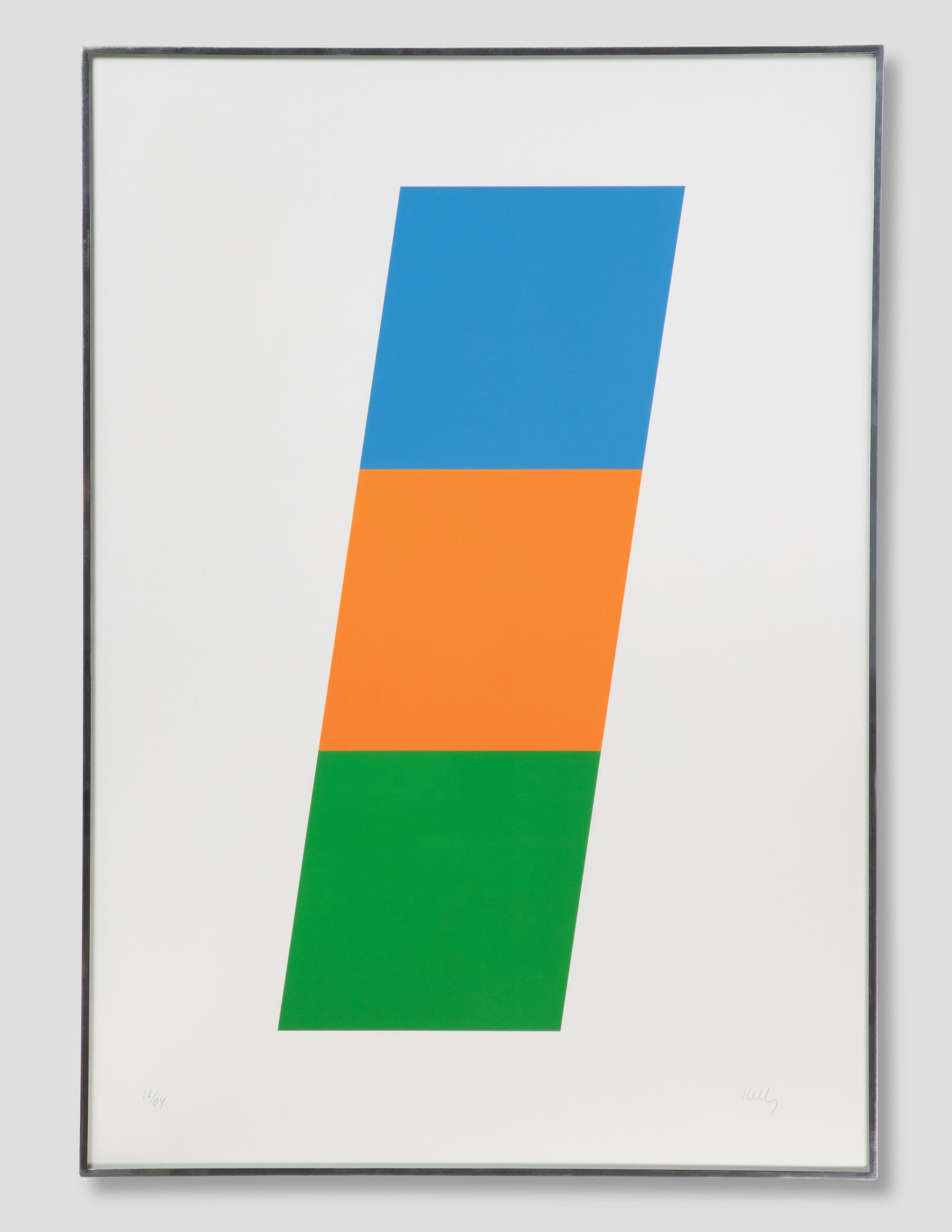 Bleu/rouge-orange/vert - Print de Ellsworth Kelly