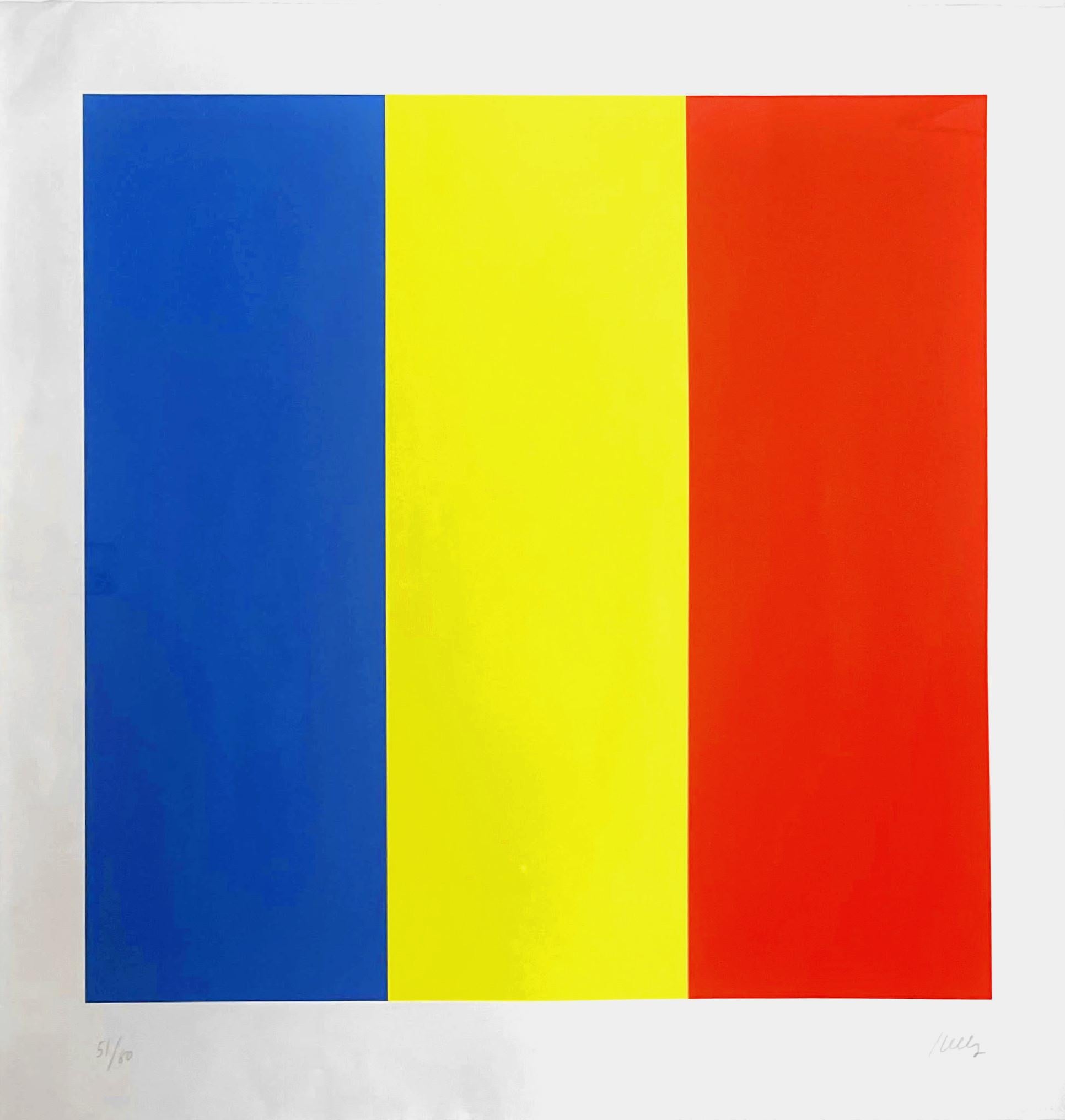 Blue / Yellow / Red - Minimalist Print by Ellsworth Kelly