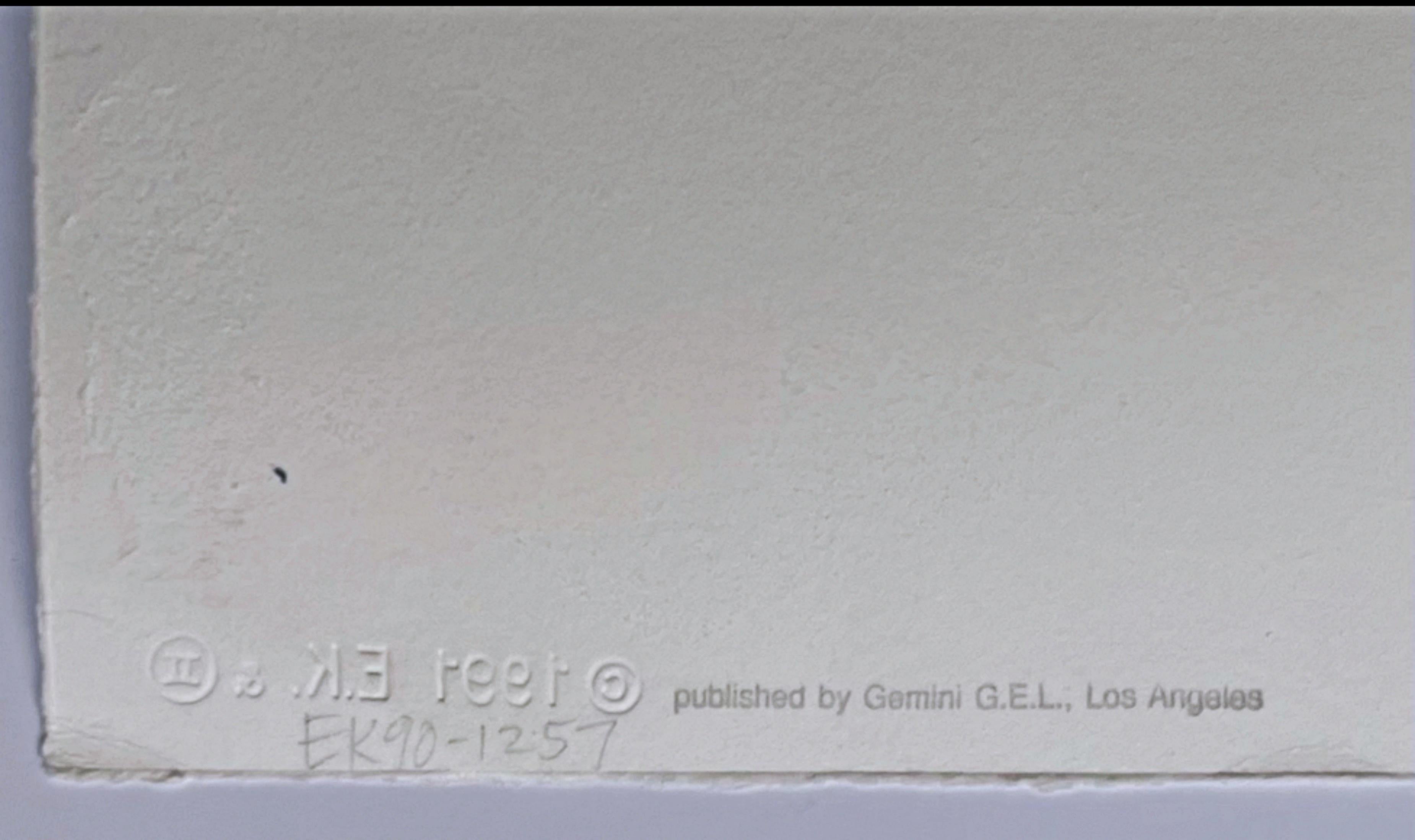 Azul Amarillo Rojo (Gemini 1524), Gran litografía sobre papel Rives BFK Firmada a mano/N en venta 3