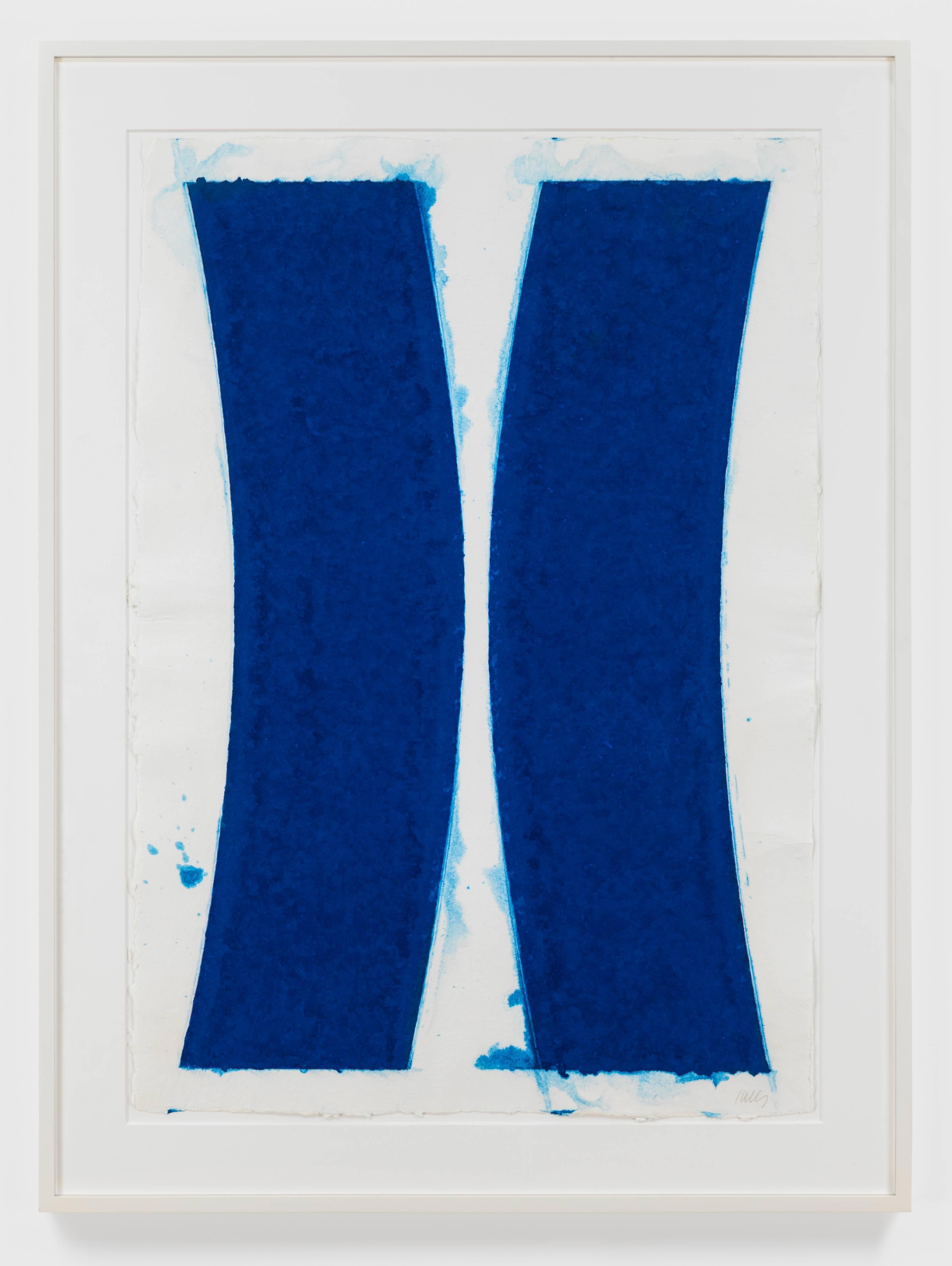Colored Paper Image V (Blue Curves) - Print by Ellsworth Kelly